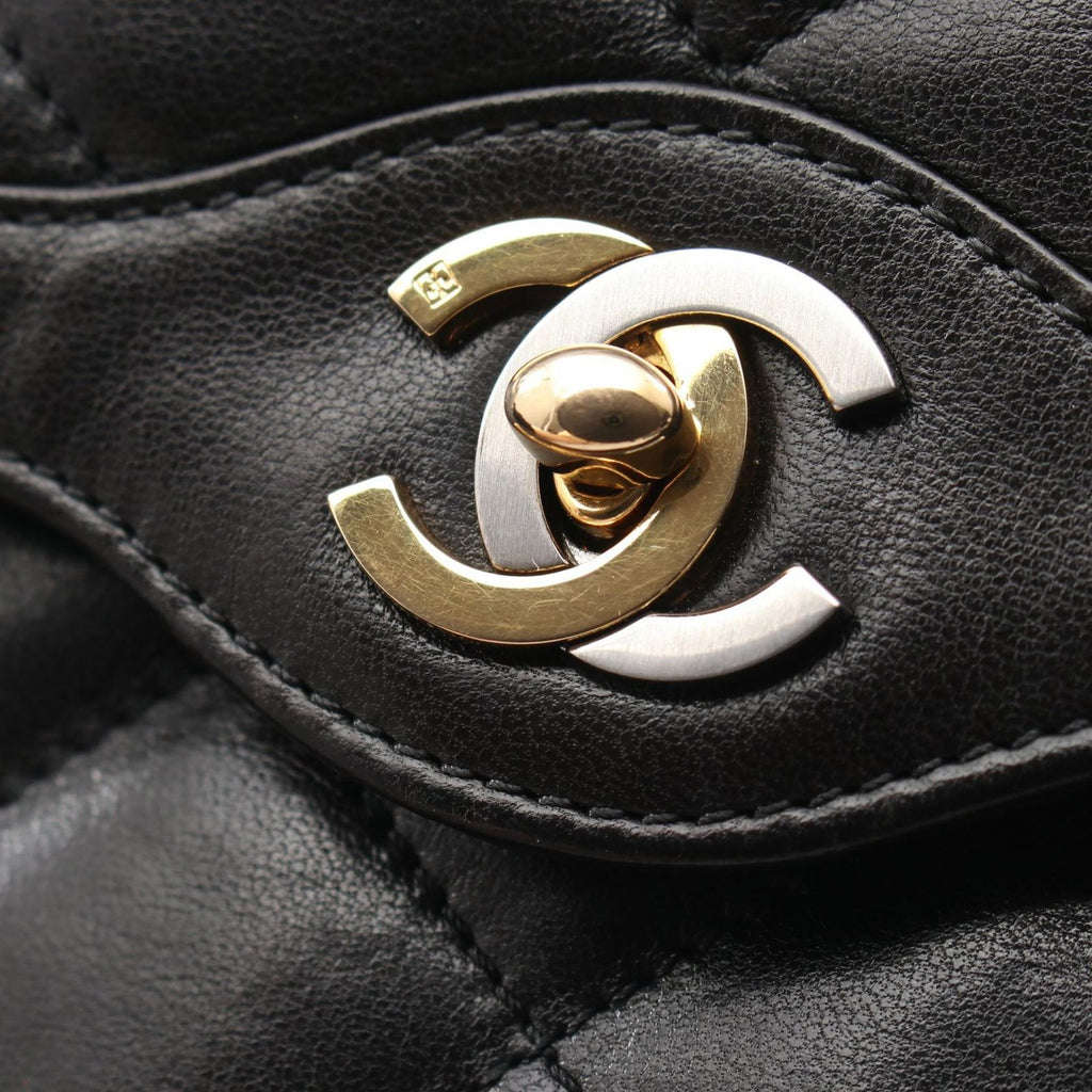 Chanel Shoulder Bag Quilted Limited Edition Combination Black Lambskin Chain — view 7
