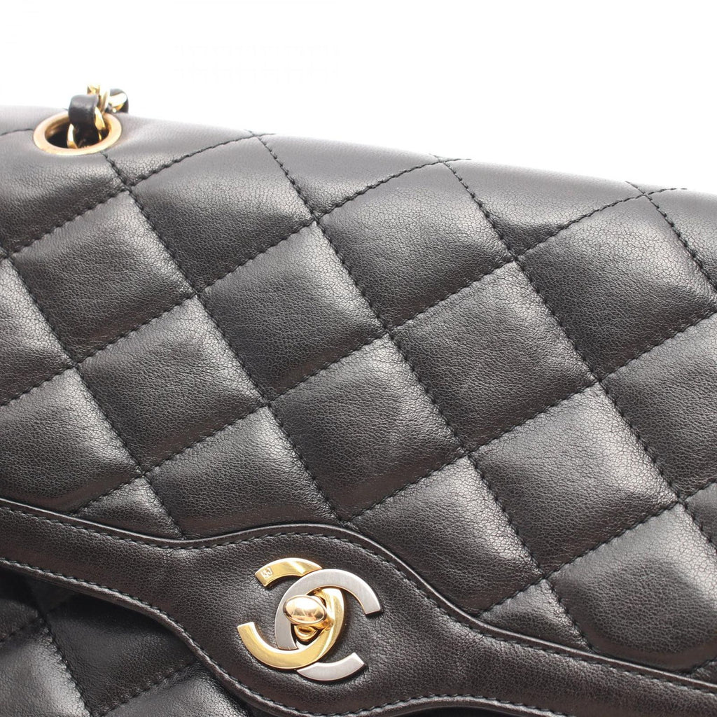Chanel Shoulder Bag Quilted Limited Edition Combination Black Lambskin Chain — view 9
