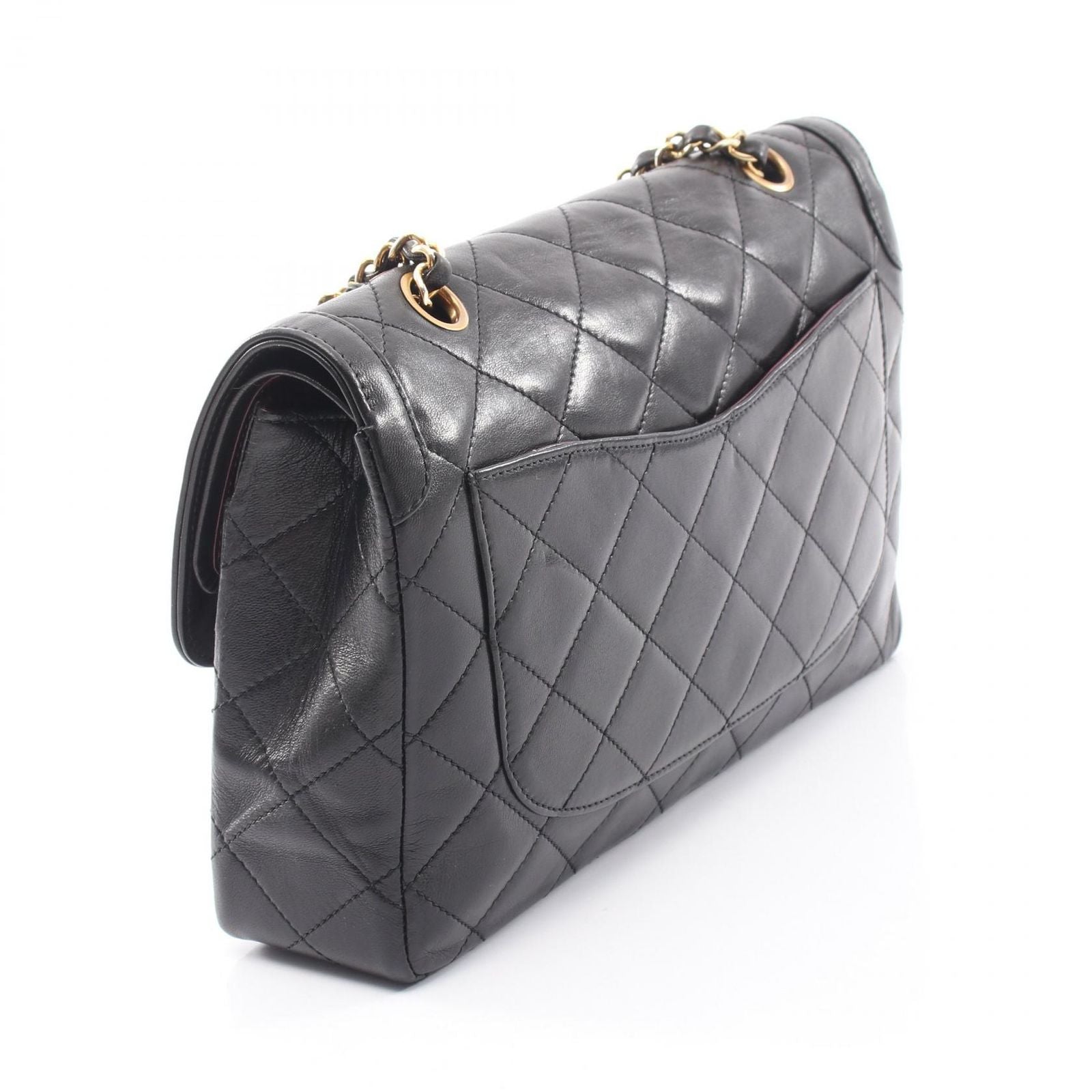 Chanel Shoulder Bag Quilted Limited Edition Combination Black Lambskin Chain — view 2