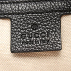 Gucci Backpack Sherry Line Black Leather Logo Print — view 4