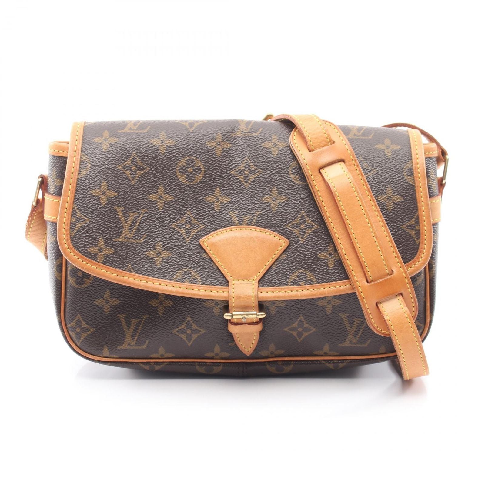 Louis Vuitton Shoulder Bag Sologne Canvas Leather