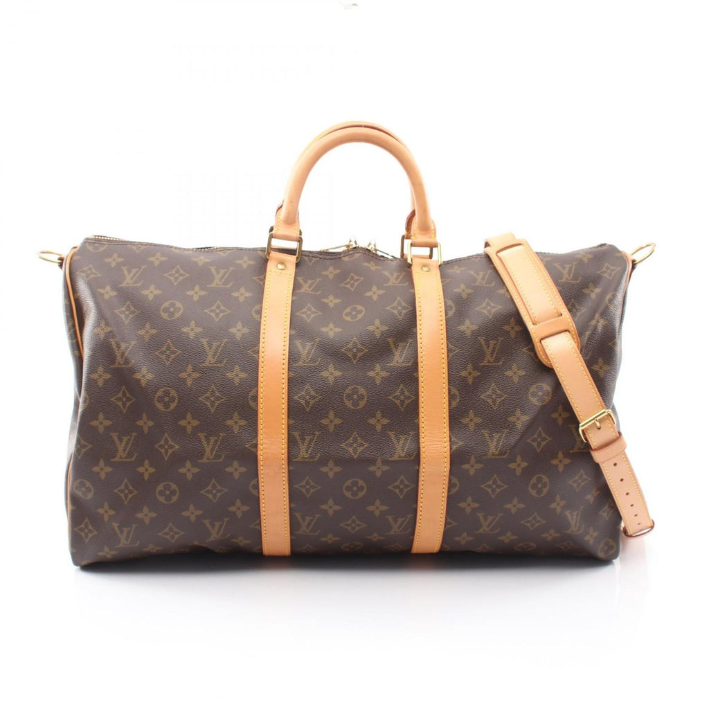 Louis Vuitton Boston Bag Keepall Bandouliere 50 2-Way Canvas Leather