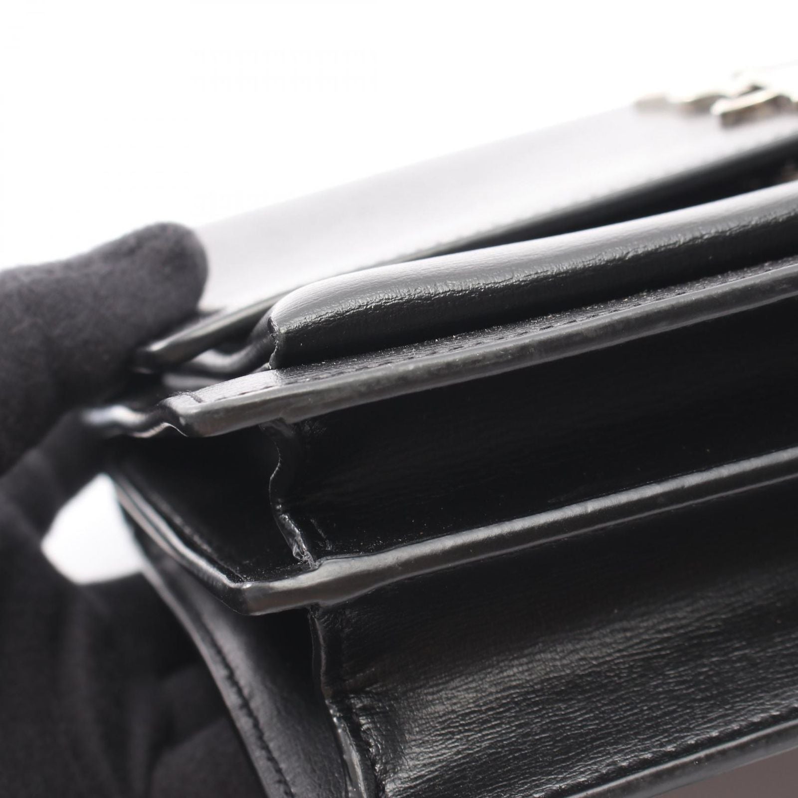 Saint Laurent Paris Shoulder Bag Sunset Black Leather — view 7