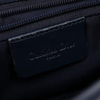 Dior Shoulder Bag Double Trotter Navy Canvas Leather — view 4