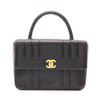 Chanel Handbag Mademoiselle Black Lambskin Top Handle