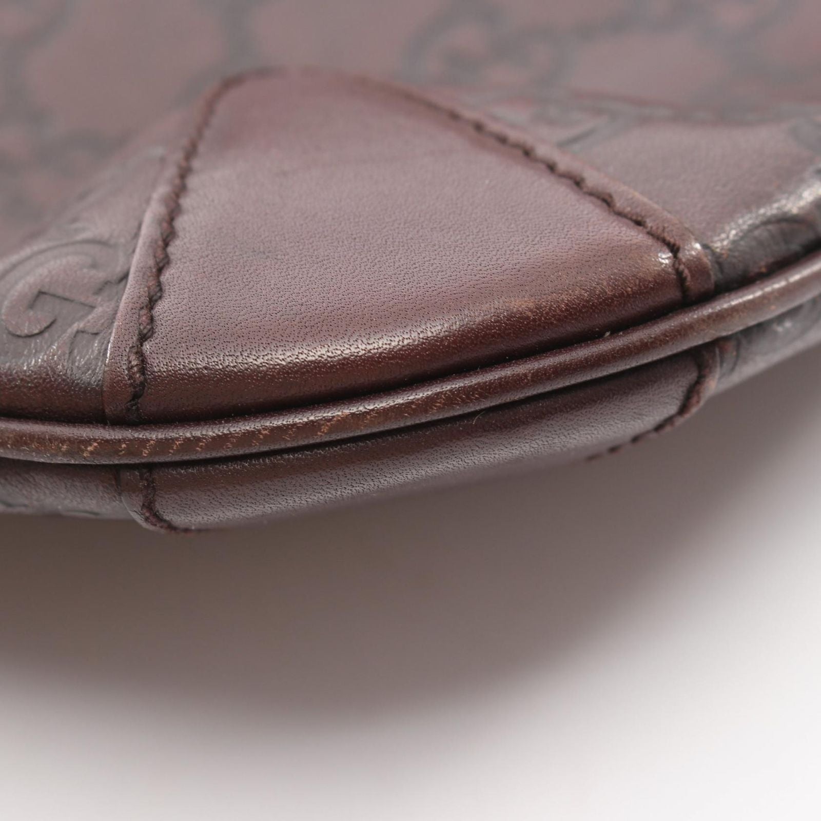 Gucci Shoulder Bag Horsebit Guccissima Dark Brown Leather Guccissima — view 5
