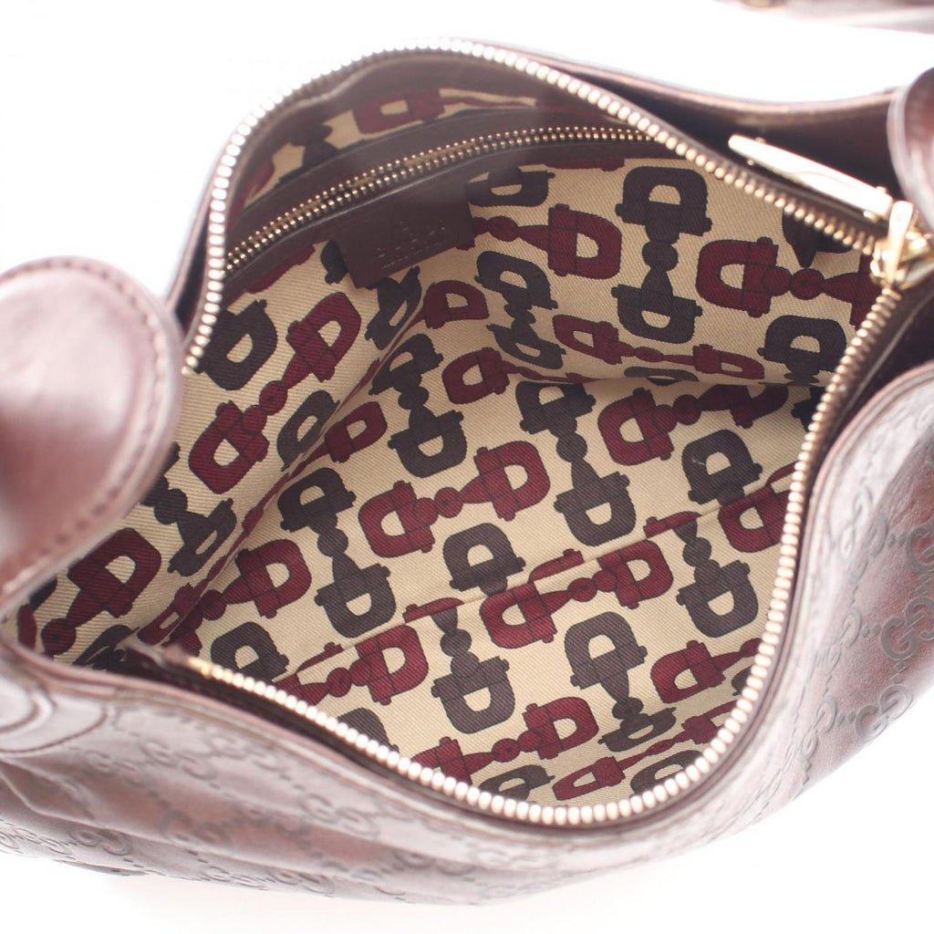 Gucci Shoulder Bag Horsebit Guccissima Dark Brown Leather Guccissima — view 3