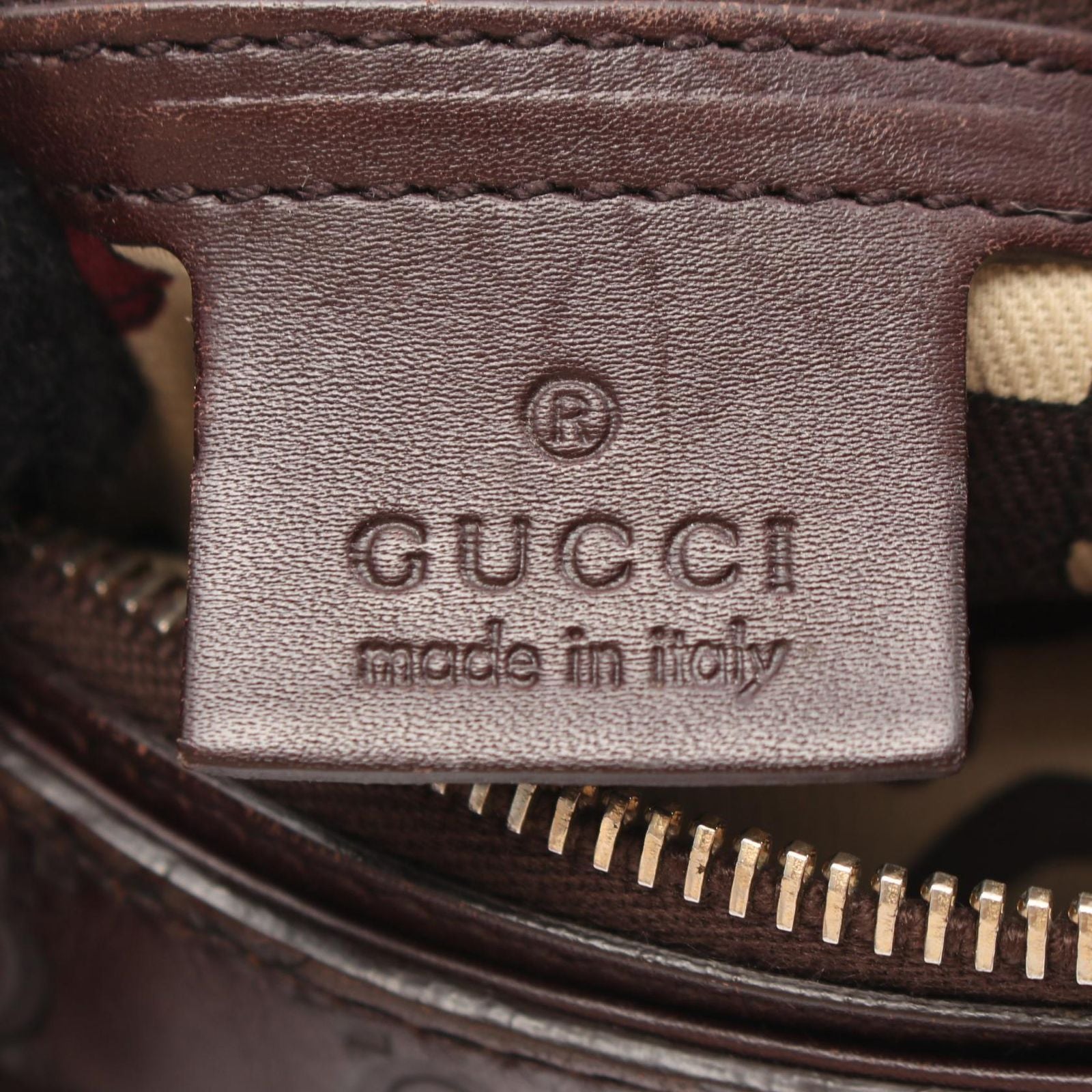 Gucci Shoulder Bag Horsebit Guccissima Dark Brown Leather Guccissima — view 4