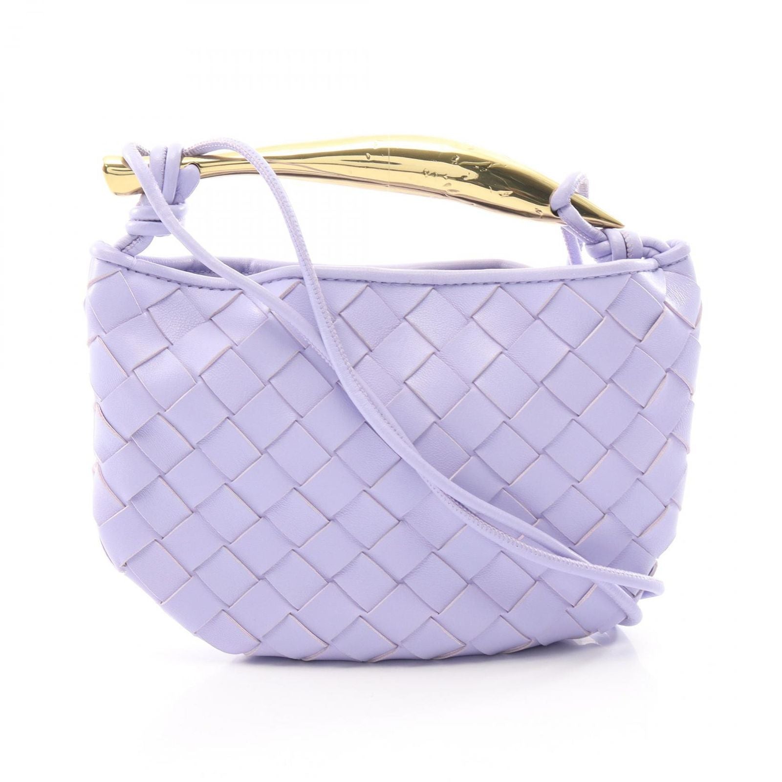 Bottega Veneta Shoulder Bag Intrecciato Mini Sardine 2-Way Lavender Leather