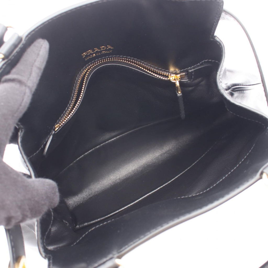 Prada Shoulder Bag Etude Softy Calf Black Leather — view 3