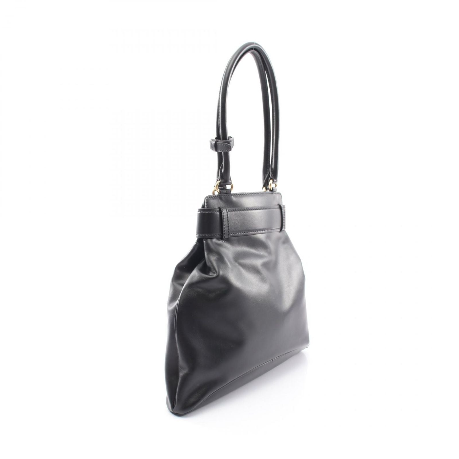 Prada Shoulder Bag Etude Softy Calf Black Leather — view 2