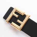 Fendi Belt Round FF Zucca Reversible Black Brown Leather — view 2