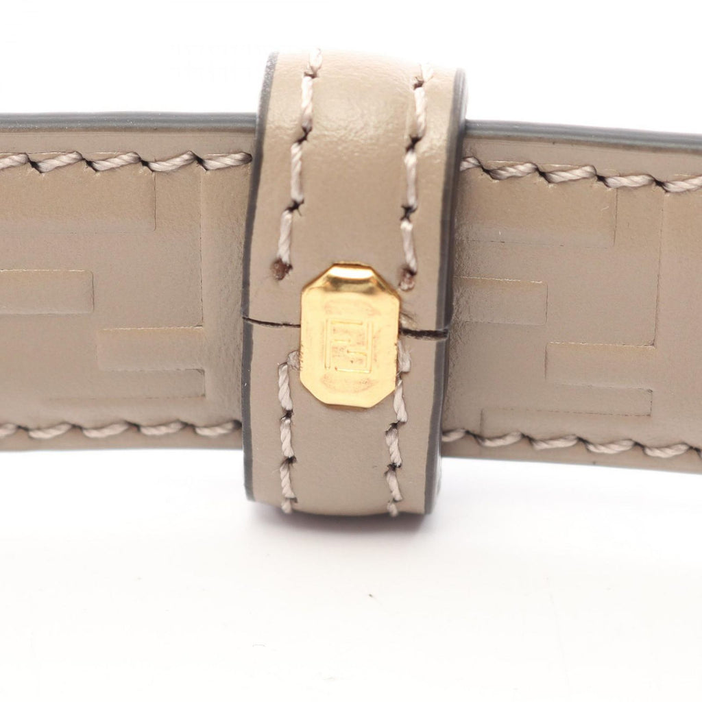 Fendi Belt FF Diamond Gold Reversible Black Beige Leather — view 4