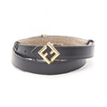 Fendi Belt FF Diamond Gold Reversible Black Beige Leather