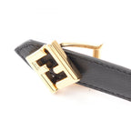 Fendi Belt FF Diamond Gold Reversible Beige Black Leather — view 2