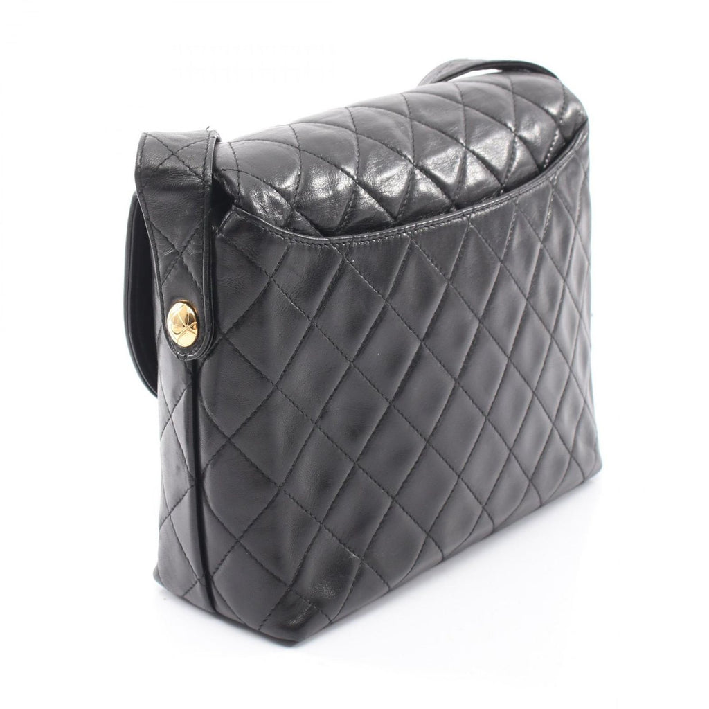 Chanel Shoulder Bag Quilted Black Lambskin — view 2