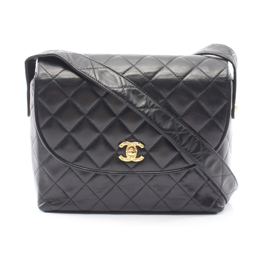 Chanel Shoulder Bag Quilted Black Lambskin