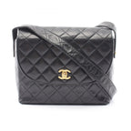 Chanel Shoulder Bag Quilted Black Lambskin