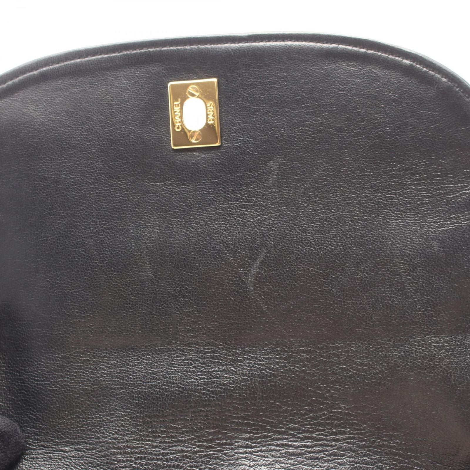 Chanel Shoulder Bag Quilted Black Lambskin — view 8
