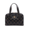 Chanel Handbag Wild Stitch Black Lambskin