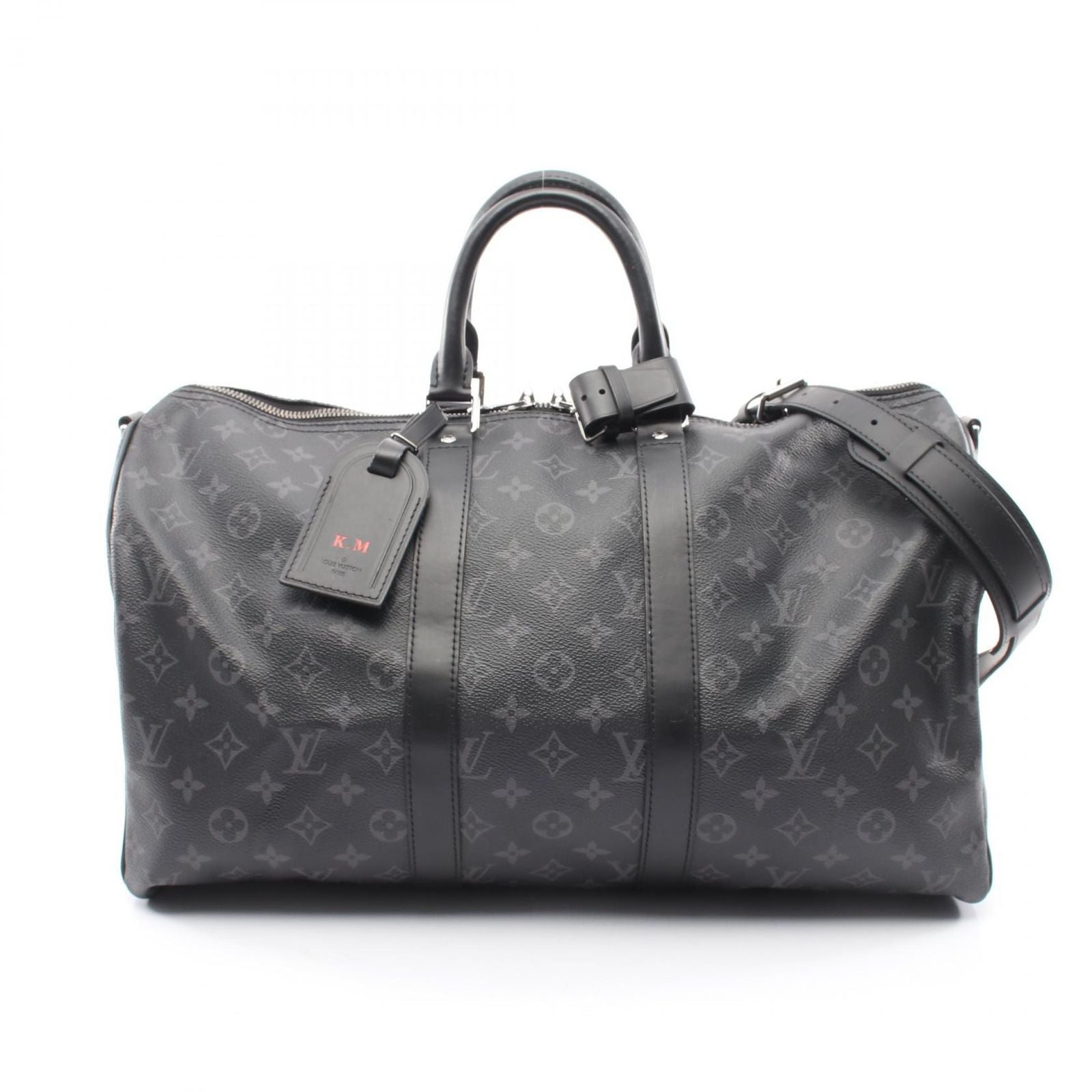 Louis Vuitton Boston Bag Keepall Bandouliere 45 Monogram Eclipse 2-Way Canvas