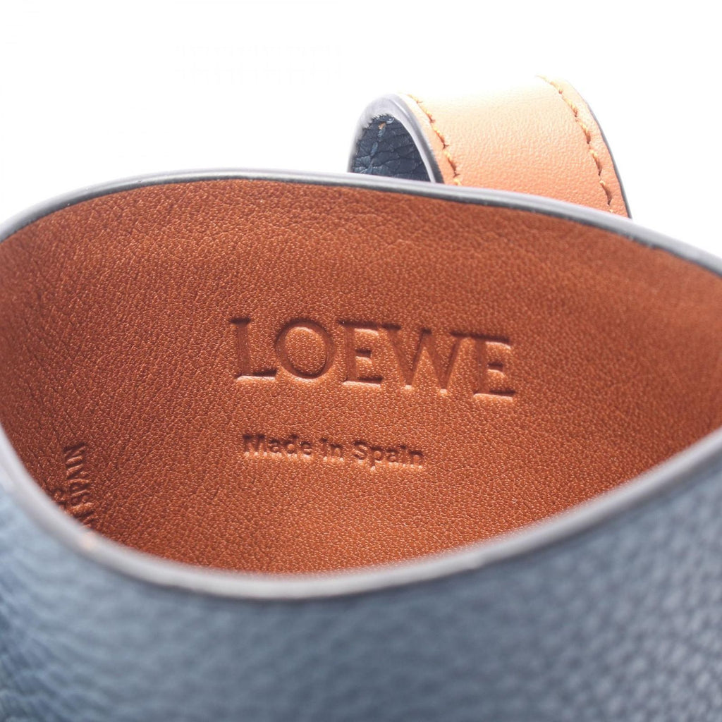 Loewe Shoulder Bag Gate Pocket Navy Brown Leather — view 4