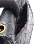 Chanel Shoulder Bag Mini Quilted Black Lambskin Chain — view 6