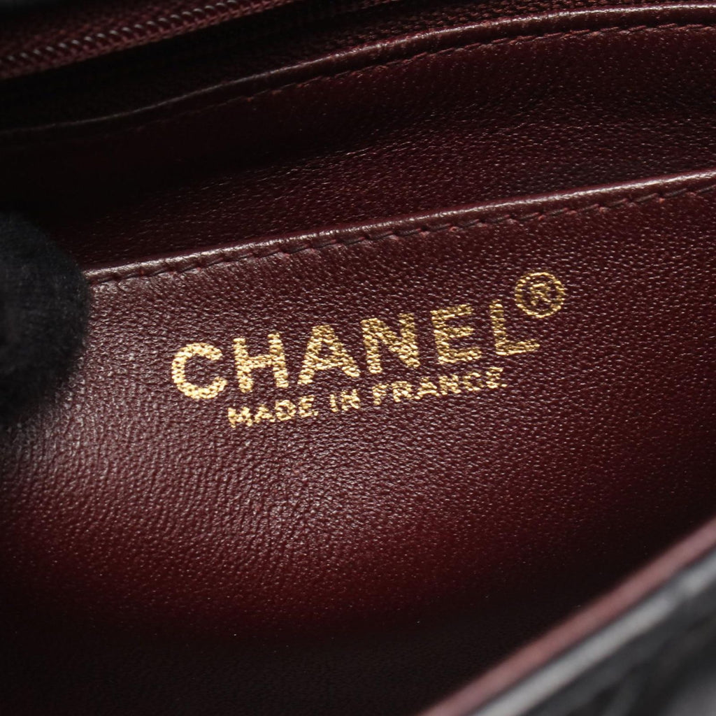Chanel Shoulder Bag Mini Quilted Black Lambskin Chain — view 4