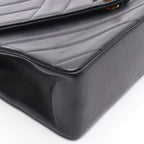 Chanel Shoulder Bag Bias Stitch Black Lambskin Chain — view 7