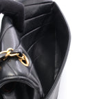 Chanel Shoulder Bag Bias Stitch Black Lambskin Chain — view 6