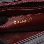 Chanel Shoulder Bag Bias Stitch Black Lambskin Chain — view 4