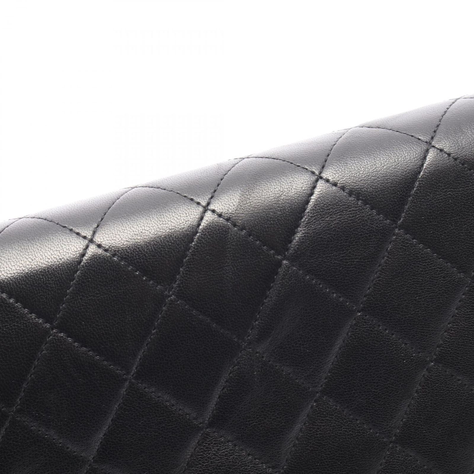 Chanel Shoulder Bag Quilted Black Lambskin Push Lock Chain — view 9