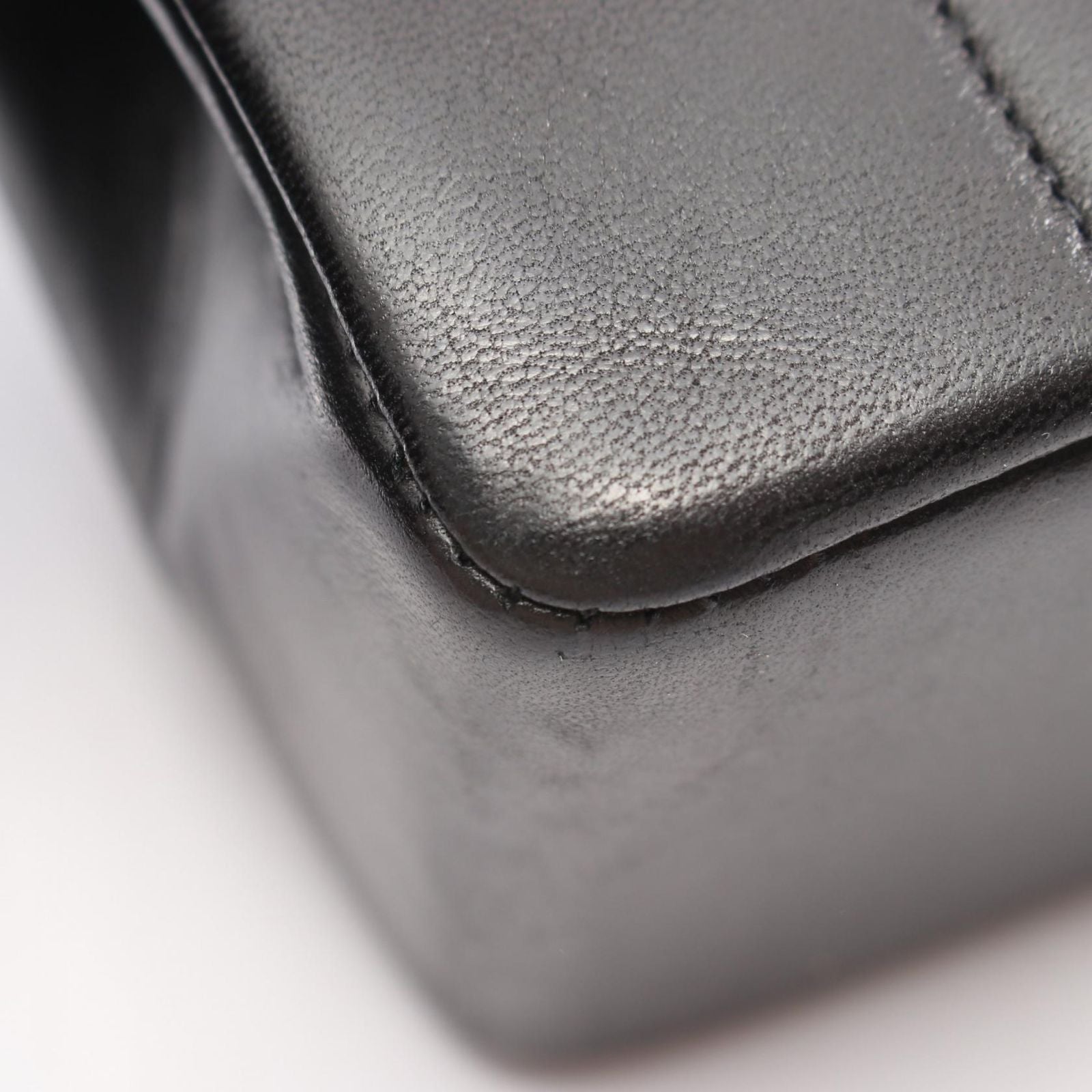 Chanel Shoulder Bag Mademoiselle Stitch Black Lambskin Chain — view 6