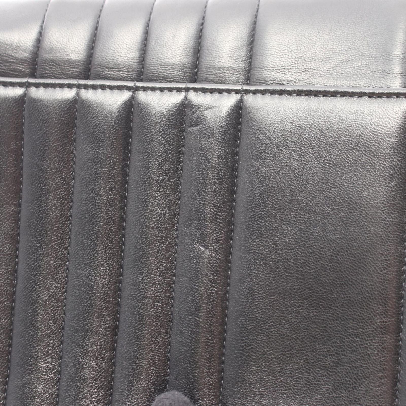 Chanel Shoulder Bag Mademoiselle Stitch Black Lambskin Chain — view 9