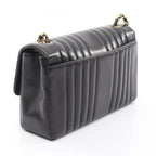 Chanel Shoulder Bag Mademoiselle Stitch Black Lambskin Chain — view 2