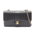 Chanel Shoulder Bag Mademoiselle Stitch Black Lambskin Chain