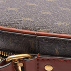 Saint Laurent Paris Shoulder Bag Monogram Dark Brown Canvas Leather — view 5