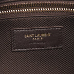 Saint Laurent Paris Shoulder Bag Monogram Dark Brown Canvas Leather — view 4