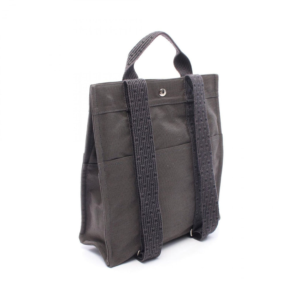 Hermes Backpack Her Line a Dos Gray Canvas — view 2