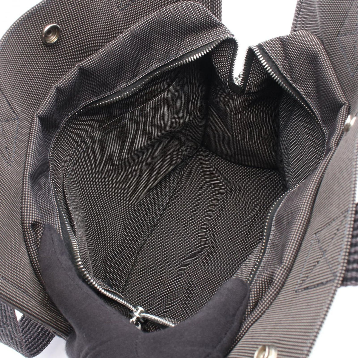Hermes Backpack Her Line a Dos Gray Canvas — view 3