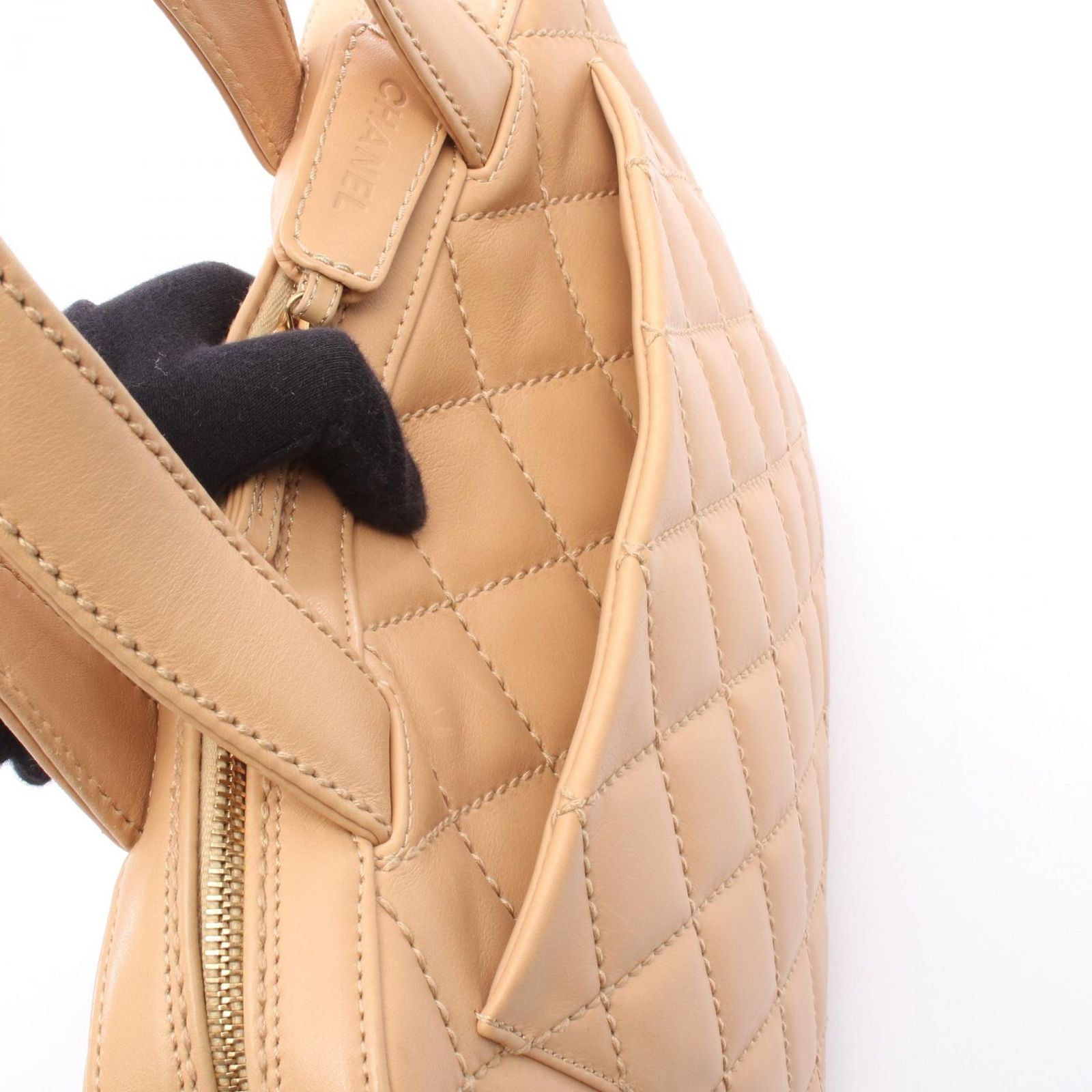 Chanel Handbag Wild Stitch Beige Leather — view 6