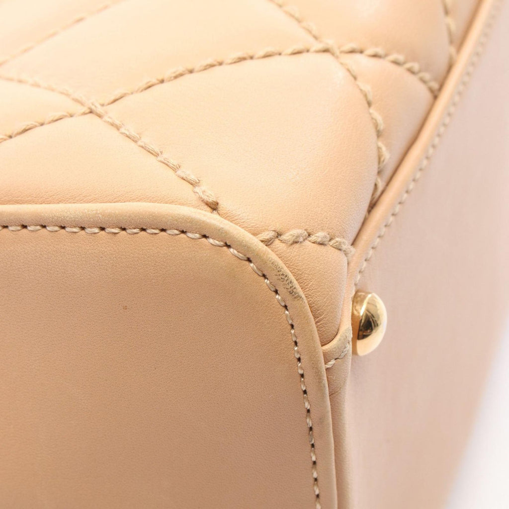 Chanel Handbag Wild Stitch Beige Leather — view 8