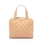 Chanel Handbag Wild Stitch Beige Leather