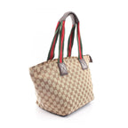 Gucci Tote GG Canvas Sherry Line Beige Dark Brown — view 2