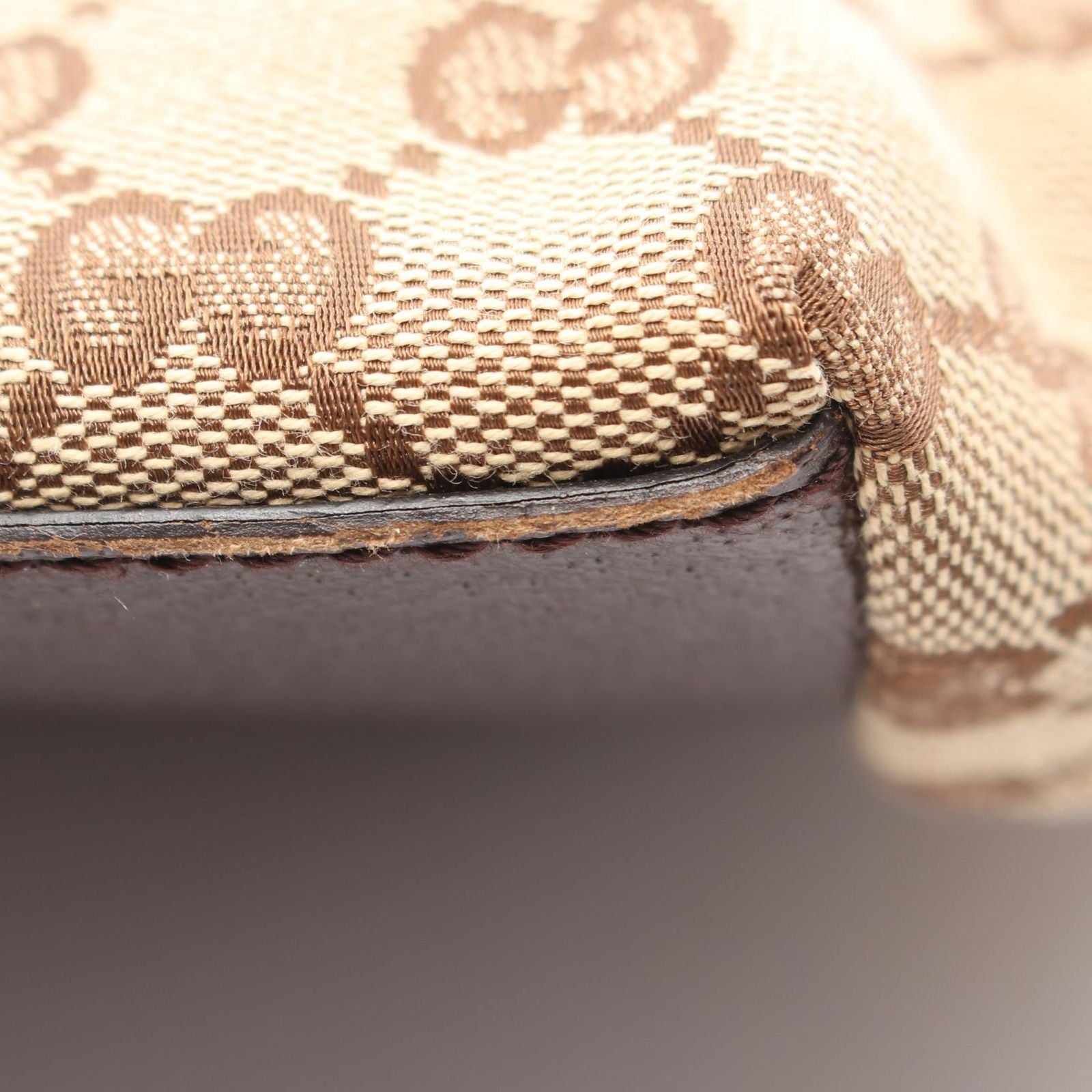 Gucci Tote GG Canvas Sherry Line Beige Dark Brown — view 5