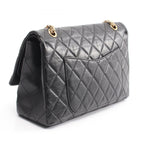 Chanel Shoulder Bag 2.55 Quilted Maxi Double Flap Black Calf Deca Chain — view 2