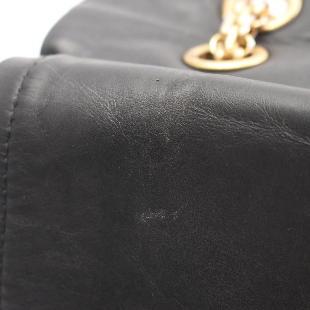 Chanel Shoulder Bag 2.55 Quilted Maxi Double Flap Black Calf Deca Chain — view 7