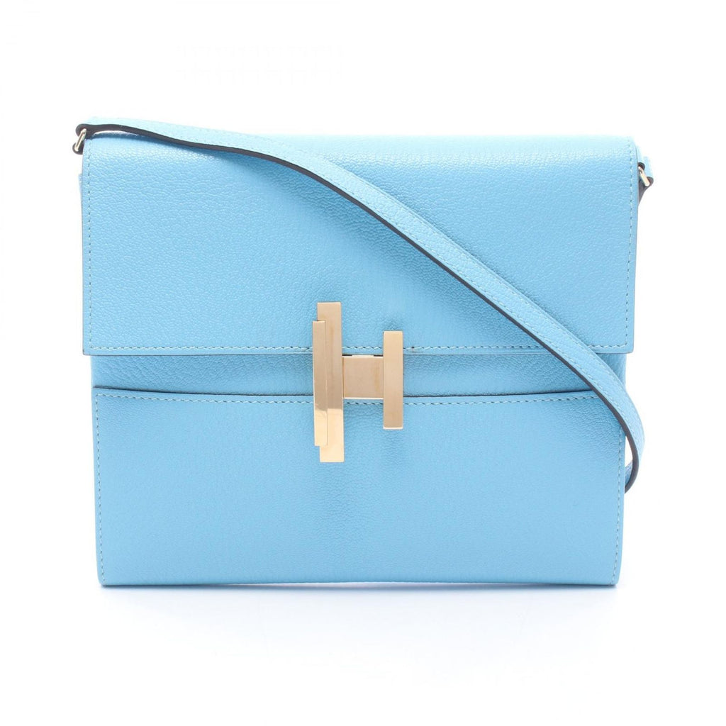 Hermes Shoulder Bag Cinetic Tougo Celeste Leather