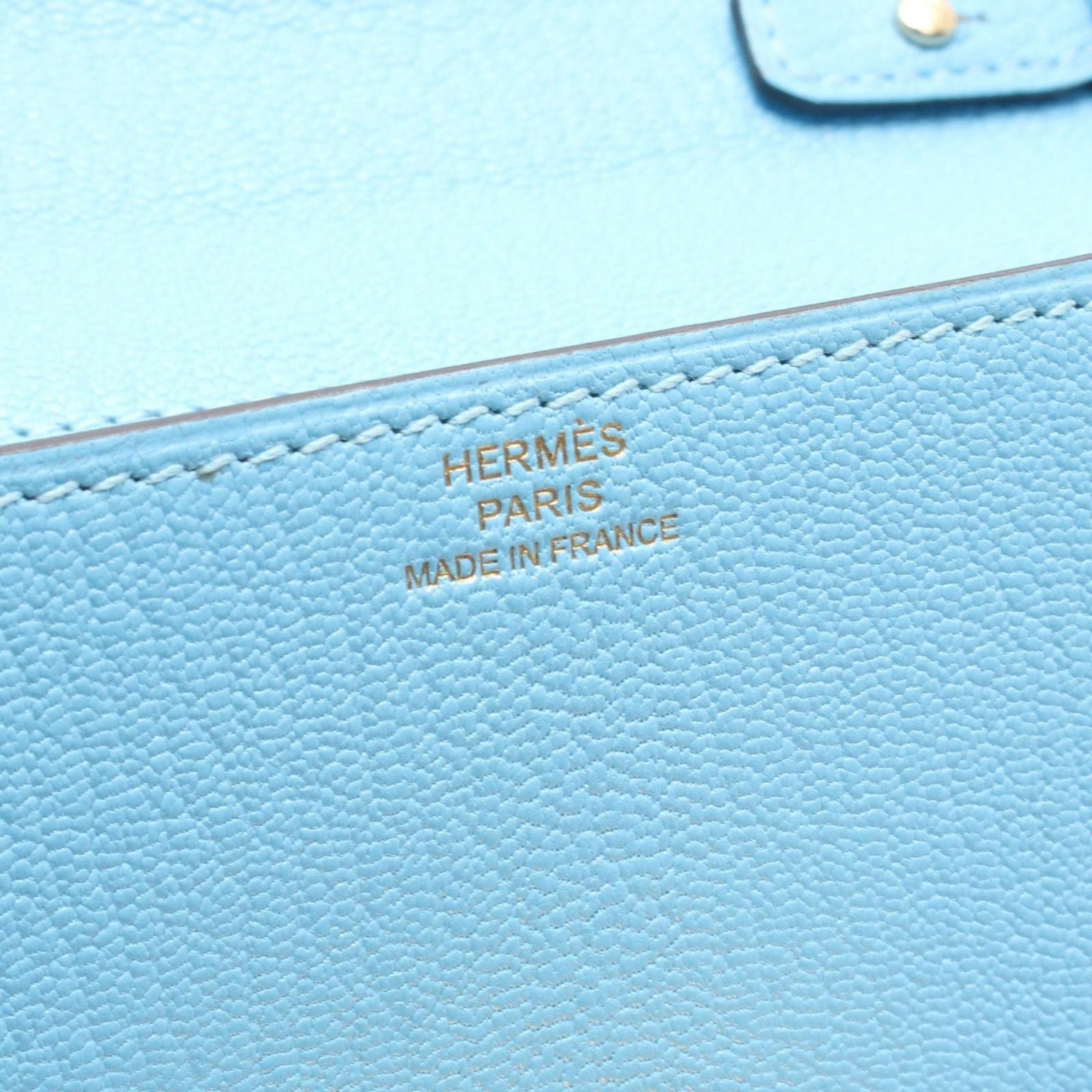 Hermes Shoulder Bag Cinetic Tougo Celeste Leather — view 4