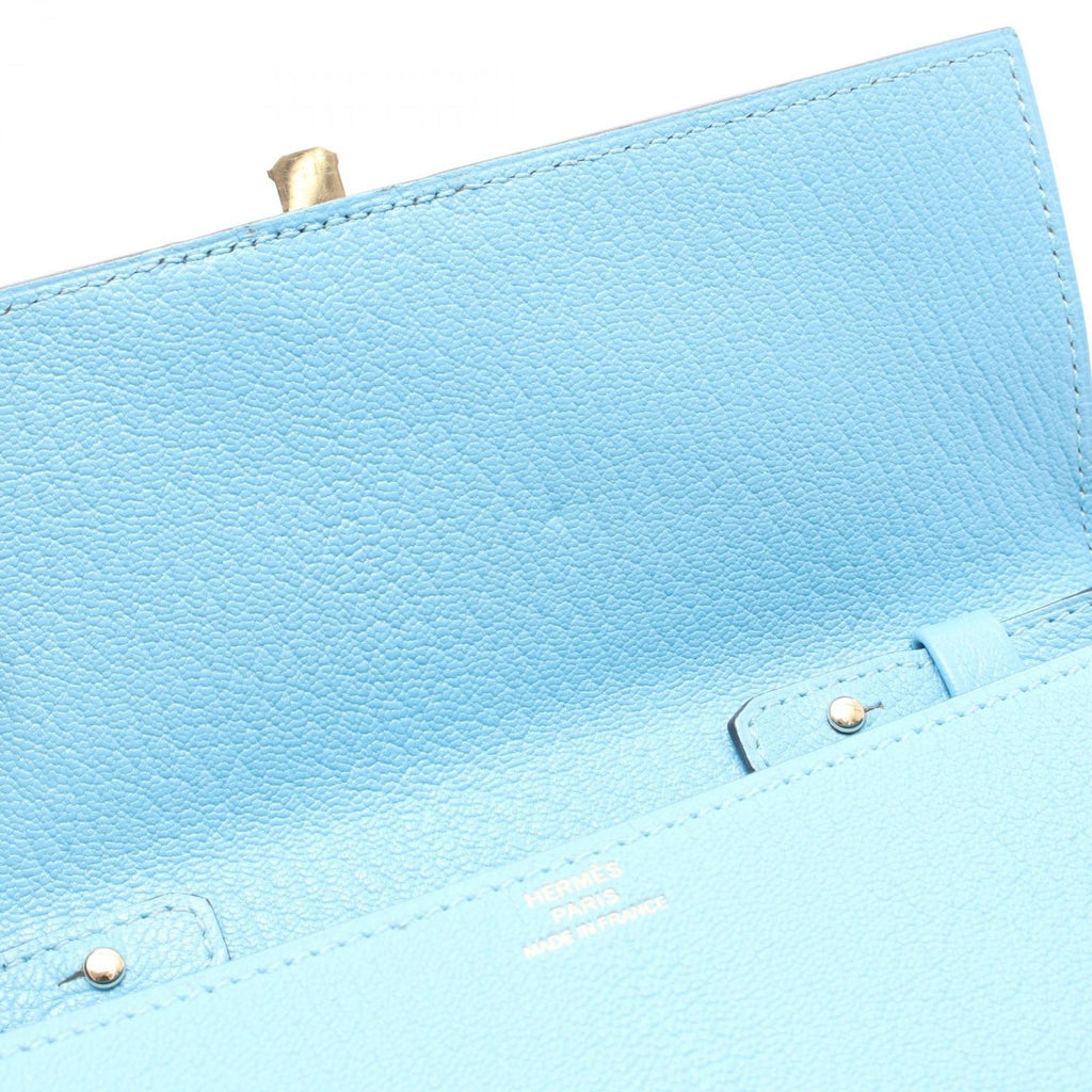 Hermes Shoulder Bag Cinetic Tougo Celeste Leather — view 6